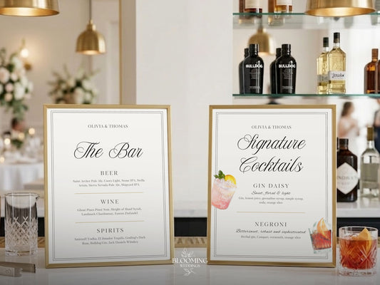 Menu de bar e cocktails de assinatura – Template do Canva
