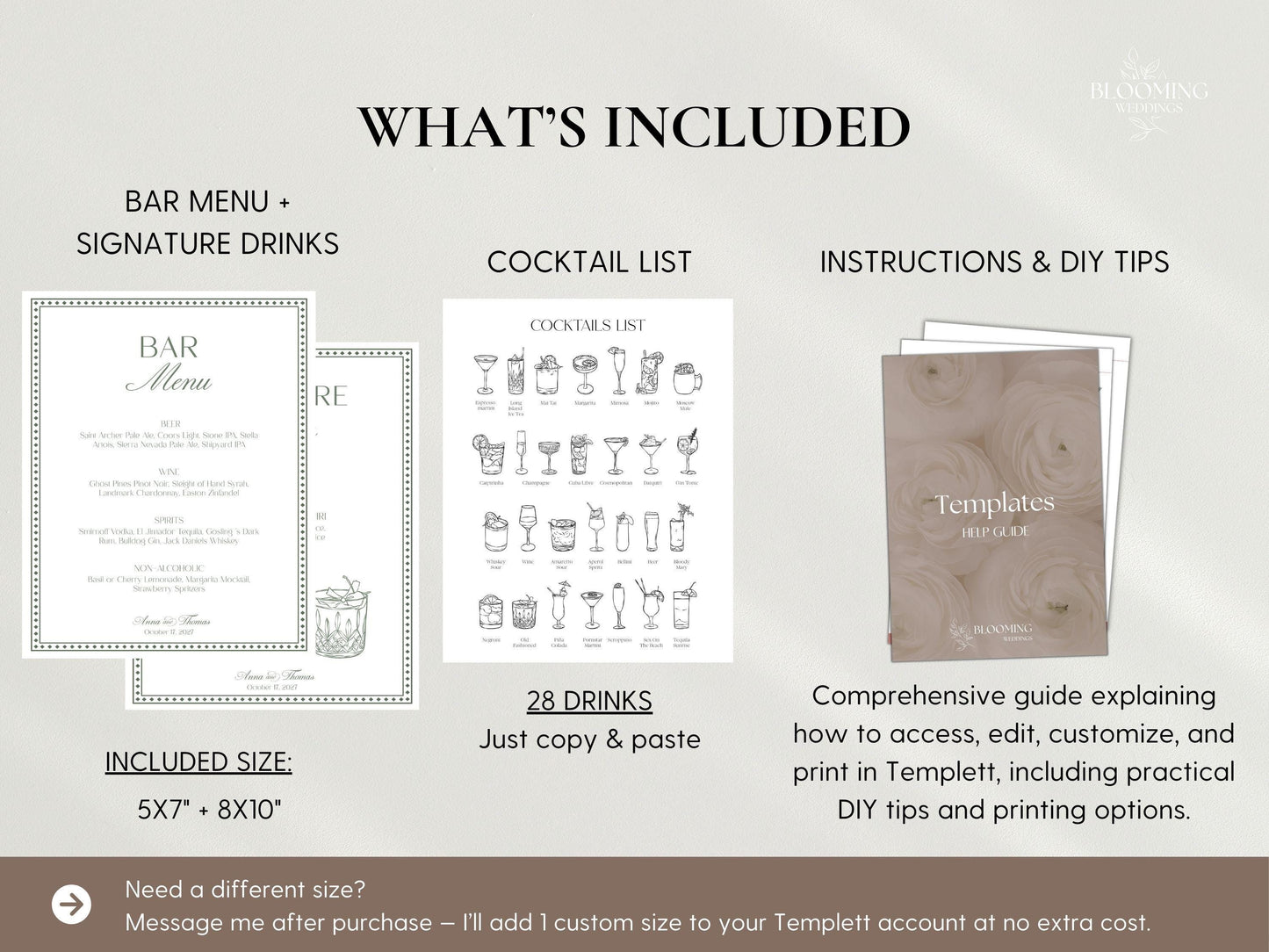 Menu de Bar com Bebidas de Assinatura