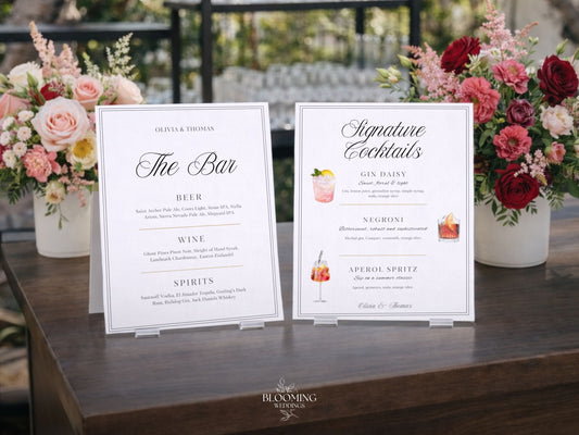 Menu de bar e cocktails clássico - Template Canva